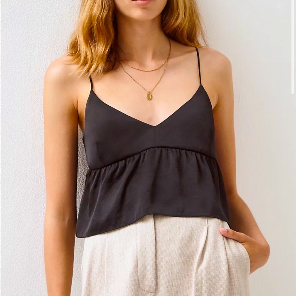 Aritzia cropped black cami
